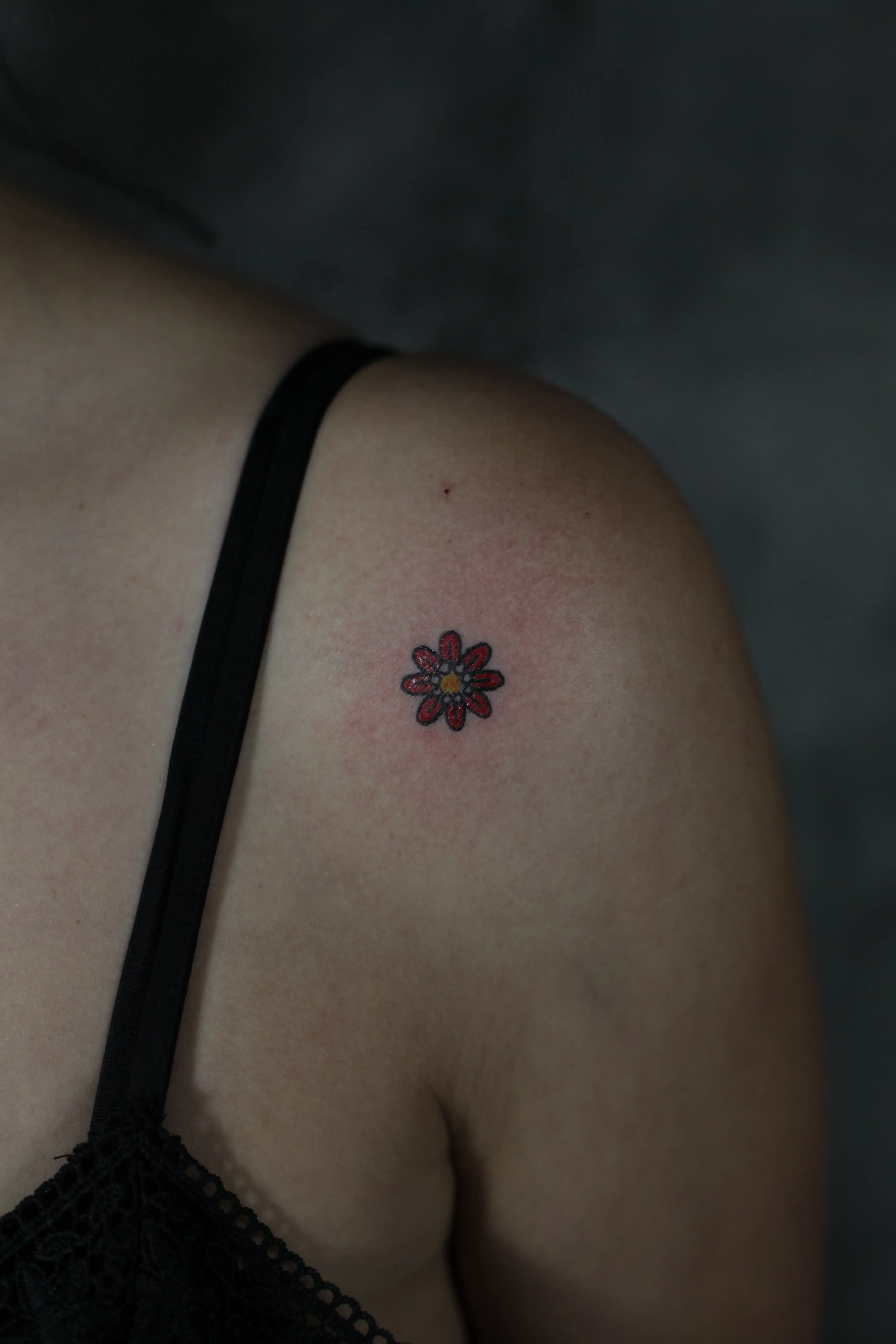 Tetovaža Crveni i zeleni cvet - Color - Eternal Art Tattoo Studio Loznica